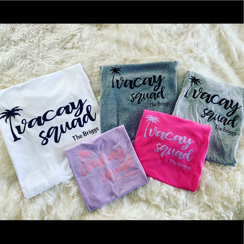 Vacay Squad customized tees
